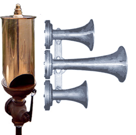 logo picture; a steam whistle and a K3H train horn